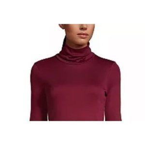 Shirt mock red tank tee tunic sweater top turtleneck high